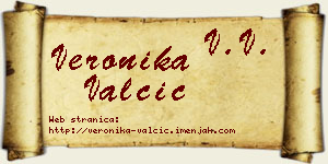 Veronika Valčić vizit kartica